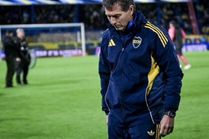 Claudio Úbeda en conferencia de prensa tras la eliminación de Boca en el Apertura