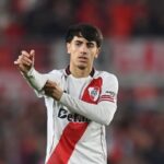 Lucas Silva en acción durante un partido con la camiseta de River
