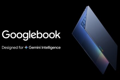 Imagen de un Googlebook con IA Gemini, un portátil de alta gama