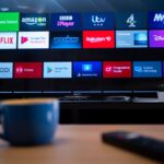 Una persona conectando un cable Ethernet a su smart TV