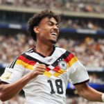 Jugadores de Alemania celebrando un gol durante el partido contra Curazao