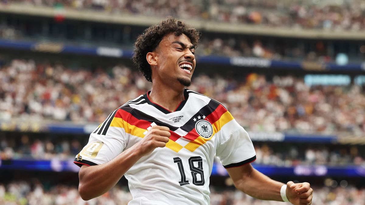 Jugadores de Alemania celebrando un gol durante el partido contra Curazao