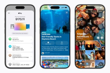 Una persona usando un iPhone con iOS 27, mostrando las nuevas funciones de Apple Wallet y Find My