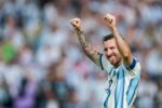 Lionel Messi celebrando uno de sus goles en la victoria de Argentina contra Argelia