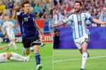 Lionel Messi celebrando un gol en un Mundial con la camiseta argentina