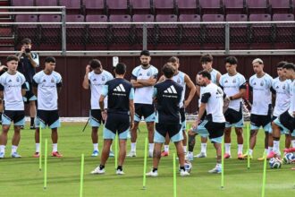 Jugadores de la selección argentina en una imagen de 'Estadio de Fútbol'