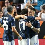 Imagen de los jugadores de Argentina celebrando un gol contra Honduras