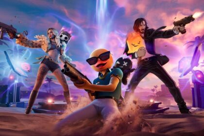 Imagen de un espíritu de Fortnite flotando en el mapa con un efecto mágico