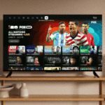 Una Smart TV conectada con cable Ethernet para una experiencia de video en 4K fluida