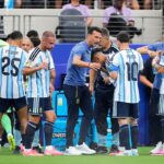 Lionel Messi en acción durante un partido de la selección argentina