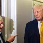 Senador Lindsey Graham junto a Donald Trump discutiendo la Ley SAVE America en el Senado de EE.UU.
