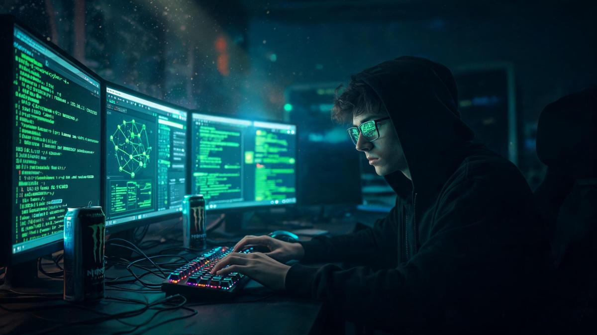 Ilustración de hackers usando ingeniería social en Signal y WhatsApp