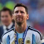 Lionel Messi con lágrimas tras la derrota de Argentina en la final del Mundial 2026 contra España