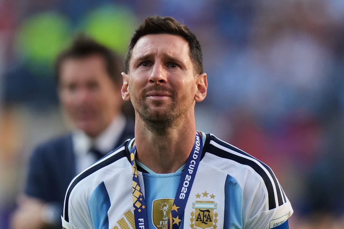 Lionel Messi con lágrimas tras la derrota de Argentina en la final del Mundial 2026 contra España