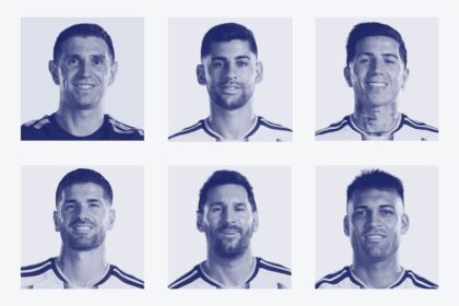 Tabla de calificaciones de jugadores de la selección argentina, con Messi como figura destacada en el sistema de puntajes