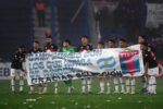 Jugadores de Tigre celebran gol en partido contra Nacional por Copa Sudamericana, victoria 3-0 como visitante