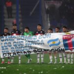 Jugadores de Tigre celebran gol en partido contra Nacional por Copa Sudamericana, victoria 3-0 como visitante